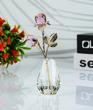 PINK ROSE CRYSTAL FLORAL DMCF-ROS-PN